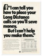 Southwestern Bell Long Distance Phone Rates PSA Vintage 1972 Magazine Ad - $9.70