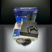 Sony PlayStation 4 Pro HD 1 TB Gaming Console Jet Black CUH-7215B Bundle 5 Games - £220.01 GBP