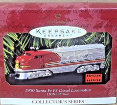 Hallmark Lionel Train Ornament 1950 Santa Fe F3 Diesel Locomotive Keepsake - £13.51 GBP