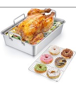 14 Inch Stainless Steel Turkey Roaster with Rack - $21.78