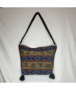 El Paso Saddle Blanket Company Shoulder Bag Rhinestone Rose Fringe Ends ... - €25,60 EUR