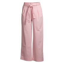 Pink Cotton Wide Leg Crop Pants - £20.78 GBP