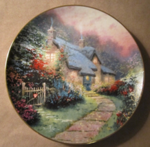 Rose Garden Cottage Collector Plate Thomas Kinkade Enchanted Cottages - £15.94 GBP