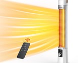 31.5&#39;&#39; Outdoor Electric Patio Heater, 1500W, 9H Timer, 60° Swing, Tip-Over - $103.96