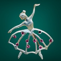 Vintage Ballerina Sterling Silver Brooch Pin Figural Realist Details - £40.30 GBP