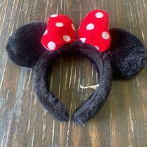 One Size Disney Parks Plush Minnie Mouse Ears Red White Polka Dot Bow He... - £17.56 GBP