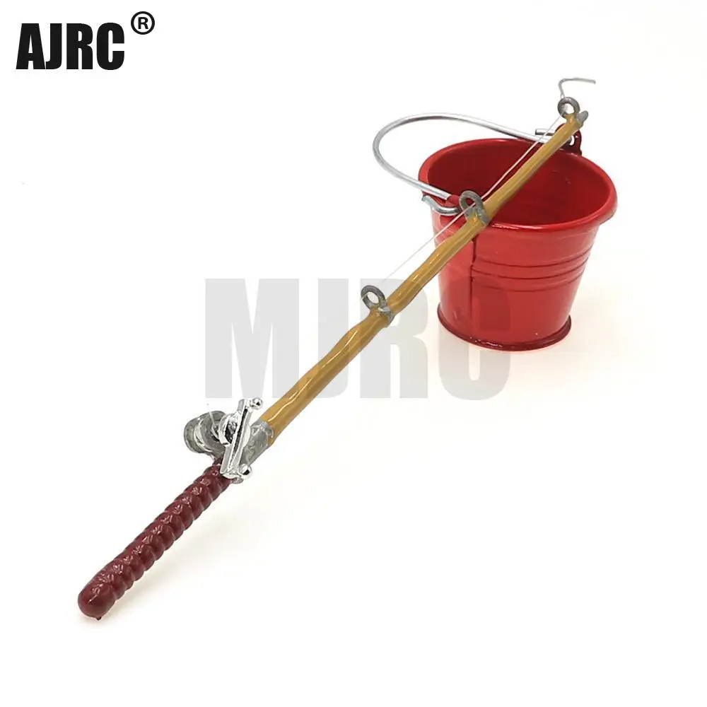 Ajrc Mini Fishing Rod Tool Accessories For 1:10 Rc Rock Crawler Axial Scx10 - £9.53 GBP