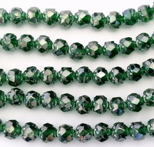 25 5/6 mm Czech Glass Small Rosebuds: Luster - Emerald - £1.60 GBP