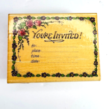 Up Town Floral Invitation Your Invited Rose Vine Invitation Rubber Stamp K13287 - £10.29 GBP
