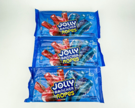 Jolly Rancher Ropes Blue Raspberry Cherry 10 oz Soft Chewy Candy Lot of 3 bb6/25 - £20.15 GBP