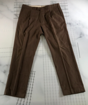 Ermenegildo Zegna Pants Mens 36x30 Brown Straight Leg High Rise Zip Fly - $83.90