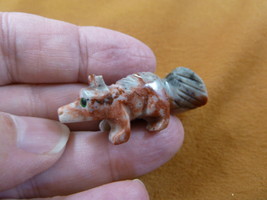 (y-ANT-25) Little Red Gray Anteater Carving Soapstone Gem Peru Figurine Stone - £6.74 GBP