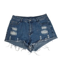 Shein Denim Shorts Women Jean 1XL 34 In Waist Cut Off Booty Daisy Dukes ... - £14.91 GBP