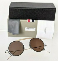 Brand New Authentic Thom Browne Sunglasses TBS 111-03 Gold &amp; Black TB111 Frame - £354.12 GBP