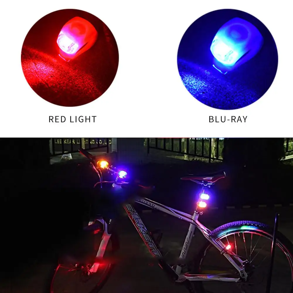 Sporting LED Silicone Bicycle Front Rear Light Set 3 Modes Waterproof MTB Mounta - £23.62 GBP