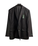Lauren Ralph Lauren Blazer 56L Black 100% Wool Silver Crest Buttons Old ... - $168.52 CAD