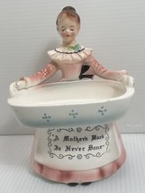 Vintage Enesco A Mother’s Work Is Never Done Soap Scouring Pad Holder 5.... - £18.35 GBP
