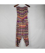 Love By Chesley Womens Romper 1X Multicolor Striped Strapless Drawstring... - $23.13