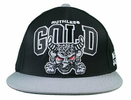 Gold M. V.P.Ruthless Beebull Nero/Grigio Starter Cappello da Baseball Nwt - $17.18