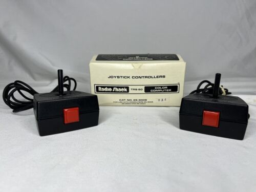 VINTAGE TANDY TRS-80 Radio Shack 2 Joystick Controllers w/ Box 26-3008 - $49.50