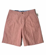 NEW Izod Mens Sportflex Breeze Oxford Chino Shorts Wicking Red Anchors C... - $40.55 CAD