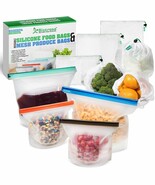 10 Pieces Set - Reusable Silicone Food Bags &amp; Mesh Produce Bags - $24.74