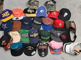 Lot Of 27 Ball Caps Hats Sports &amp; Misc. Includes 4 Visors, Read - $77.39
