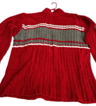 Vintage Y2K South Pole Sweater Men’s Turtleneck Red Striped Ribbed 2XL H... - $76.00
