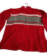 Vintage Y2K South Pole Sweater Men’s Turtleneck Red Striped Ribbed 2XL H... - $103.94 CAD