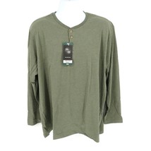 Weatherproof Men&#39;s Green Long Sleeve Double Brushed Henley Shirt XXXL NWT - £15.53 GBP