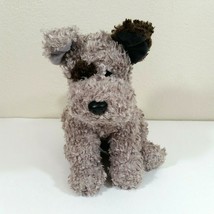 Ty Silk Boggs Gray Dog Plush 10 inch Puppy Stuffed Animal Toy Curly 2005  - $16.40