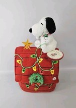 Hallmark Christmas Deck the Halls Snoopy Plush Doghouse Light Sound Musi... - $24.70