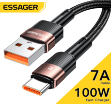Essager 7A USB Type C Cable For Realme Huawei P30 Pro 66W Fast Charging Wire USB - £3.93 GBP