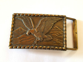 Vintage Brass American Flying Eagle Belt Buckle - £7.41 GBP