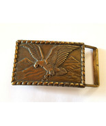 Vintage Brass American Flying Eagle Belt Buckle - £7.51 GBP