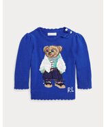 POLO RALPH LAUREN Baby Girls Polo Bear Cotton-Cashmere Sweater 9M $155 - €76,27 EUR