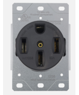 NEMA 14-50R Receptacle 50A Flush Mounting Outlet 3 Pole 4 Wire 125/250V ... - £13.94 GBP