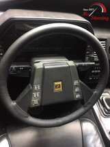  Leather Steering Wheel Cover For Datsun Go Black Seam - $49.99