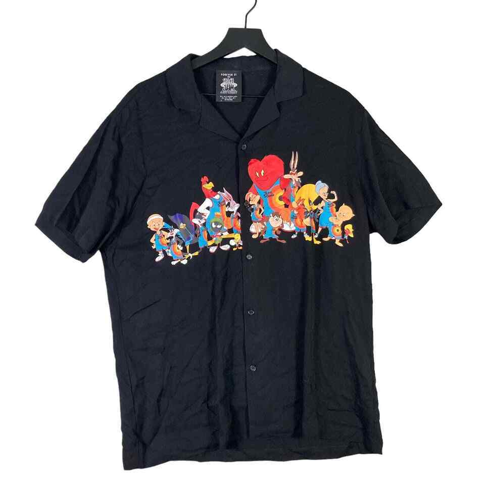 Primary image for Space Jam A New Legacy Button Up Shirt Men's L Looney Tunes Tune Squad Movie