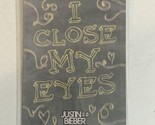 Justin Bieber Panini Trading Card Sticker I Close My Eyes - $1.97