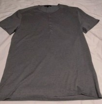 John Varvatos Star Short Sleeve Cotton Blend Knit Tee Light Gray Large N... - $39.98