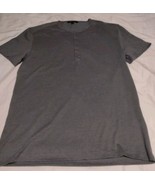 John Varvatos Star Short Sleeve Cotton Blend Knit Tee Light Gray Large N... - $39.98