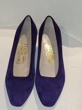 vintage salvatore ferragamo Suede Purple shoes - £22.42 GBP