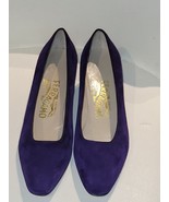 vintage salvatore ferragamo Suede Purple shoes - £22.05 GBP