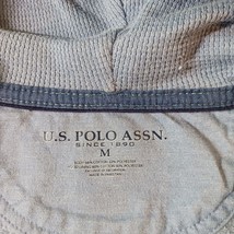 U.S. Polo ASSN Men's Blue Cotton Blend Full Zip Hoodie Sweatshirt Size Medium image 3