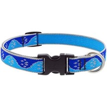 Lupine Reflective Dog Collar 3/4&quot; Wide Blue Paws Adjusts from 13&quot; to 22&quot; - $26.48