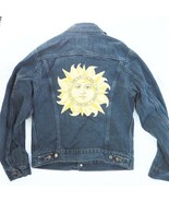 Vintage Levis Denim Trucker Jacket Sunshine Print The Sun Size M - £177.52 GBP