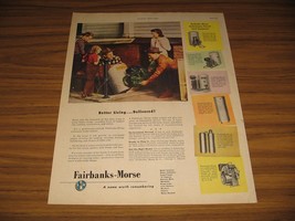 1947 Print Ad Fairbanks-Morse Automatic Water Systems Cellar Door Farm House - £12.02 GBP