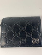 Gucci Monogram Bifold Leather Wallet Men&#39;s  Black - £223.25 GBP