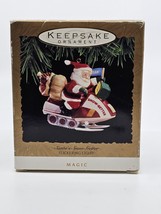 1993 Hallmark Keepsake Santa&#39;s Snow Getter Snow Mobile w/ Light Magic Or... - $13.36